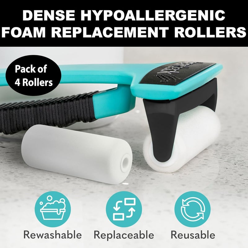 bearback Lotion Applicator Replacement Foam Rollers | Set of Four High Density Foam Rollers - Image 3